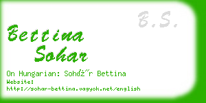 bettina sohar business card